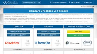 Compare Checkbox vs Formsite 2019 | FinancesOnline