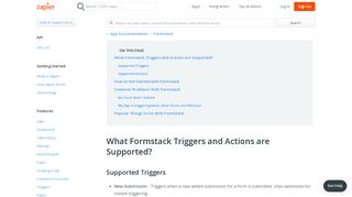 Formstack - Integration Help & Support | Zapier