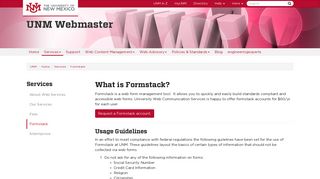 What is Formstack? :: UNM Webmaster | The University of New Mexico