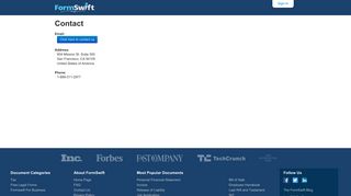 FormSwift: Contact Us