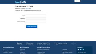 FormSwift: Create an Account