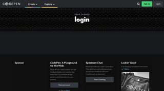 Pens tagged 'login' on CodePen
