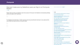 How can I make sure my Salesforce users can Sign In on Formyoula ...