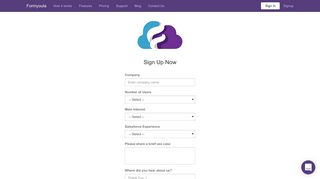 Sign Up With Salesforce - Formyoula