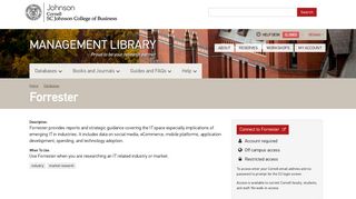 Forrester | Management Library | Cornell University