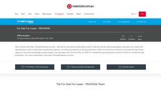 For Sale For Lease - PRAHRAN - Real Estate Agency Profile