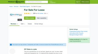 For Sale For Lease Reviews - ProductReview.com.au