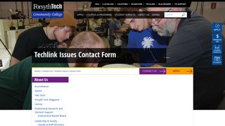 Techlink Issues Contact Form - Forsyth Tech