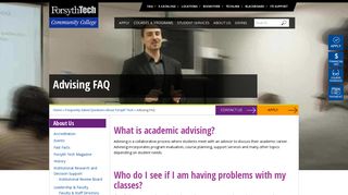 Advising FAQ - Forsyth Tech