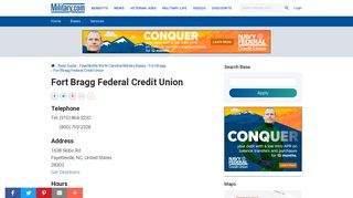 Fort Bragg Federal Credit Union | Military.com