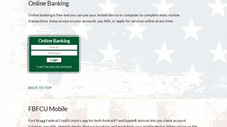 Online Banking - Fort Bragg Federal Credit Union