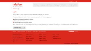 Login, clients online system - InfoFort