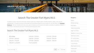 Search The MLS - Greater Fort Myers Real Estate