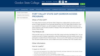 Fort Valley State GAP (Gordon Access Program) - Gordon State College