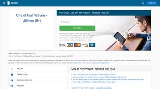 City of Fort Wayne - Utilities (IN): Login, Bill Pay, Customer Service ...