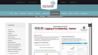 Academics / Teacher Login - Fort Worth ISD