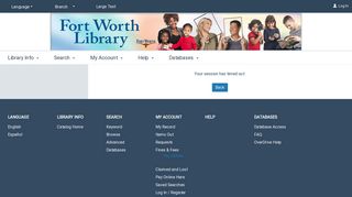 Fort Worth and MetrOPAC Libraries Catalog - Fort Worth Public Library