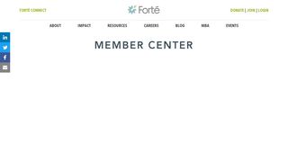 Member Center - Forté Foundation