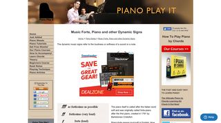 Music Forte, Piano and Other Dyanmic Signs - Piano Play It