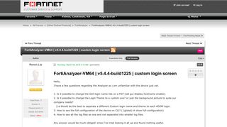 FortiAnalyzer-VM64 | v5.4.4-build1225 | custom login screen ...