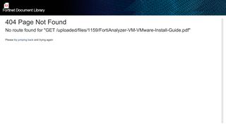 FortiAnalyzer VM (VMware) Install Guide - Fortinet Document Library