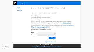 fortify customer portal
