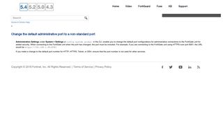 Change the default administrative port to a non ... - Fortinet Online Help