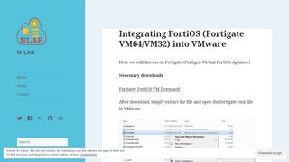 Integrating FortiOS (Fortigate VM64/VM32) into VMware – N-LAB