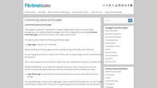 Customizing captive portal pages – Fortinet GURU