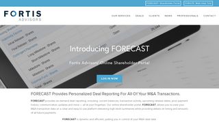 FORECAST- Shareholder Portal — Fortis Advisors | Exit Wisely