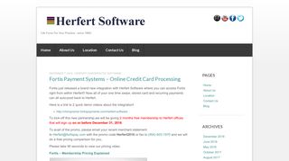 Fortis Payment Systems - Online Credit Card Processing - Herfert ...