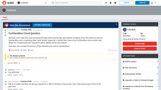 FortiSandbox Cloud Question : fortinet - Reddit