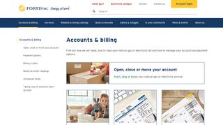 Manage your account > FortisBC
