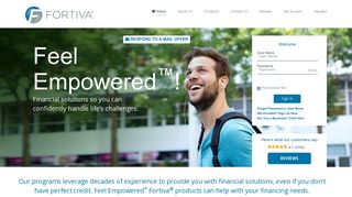 MyFortiva | Less-than-prime credit card, line of credit and personal loan