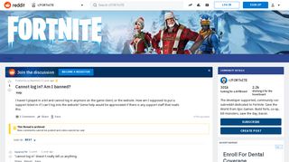 Cannot log in? Am I banned? : FORTnITE - Reddit