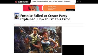 Fortnite Failed to Create Party Explained: How to Fix This Error ...