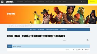 Login Failed - Unable to connect to fortnite servers - Forums ...