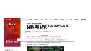 Fortnite Battle Royale Is Free to Play - IGN