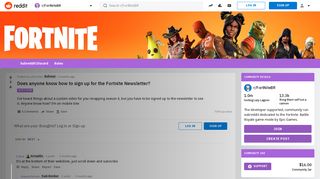Does anyone know how to sign up for the Fortnite Newsletter ...