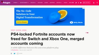 PS4-locked Fortnite accounts now freed for Switch and Xbox One ...