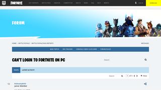 Can't Login to Fortnite on PC - Forums - Epic Games | Store