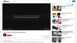 How to skip Fortnite waiting queue login PS4 - YouTube