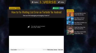 'Fortnite' Android: How to Fix Waiting List Error | Inverse
