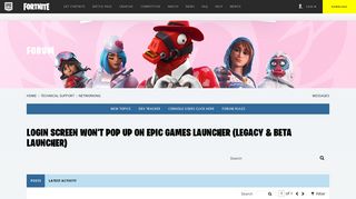 Login Screen Won't Pop Up on Epic Games Launcher (LEGACY & BETA ...