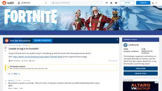Unable to log in to Fortnite? : FORTnITE - Reddit