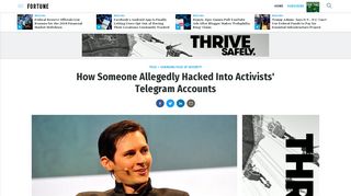 How Someone Allegedly Hacked Into Activists' Telegram ... - Fortune