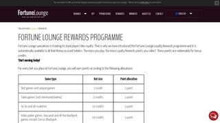 Rewards - Fortune Lounge