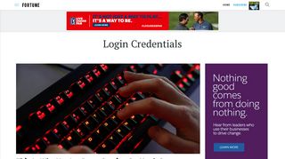 login credentials | Fortune