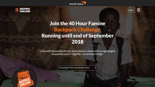 40 Hour Famine Backpack Challenge