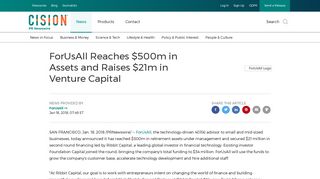 ForUsAll Reaches $500m in Assets and Raises $21m in Venture Capital